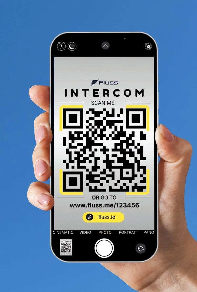 Fluss Smart Intercom - A6 QR - Video & Audio Fluss Intercom A4 | A5 | A6