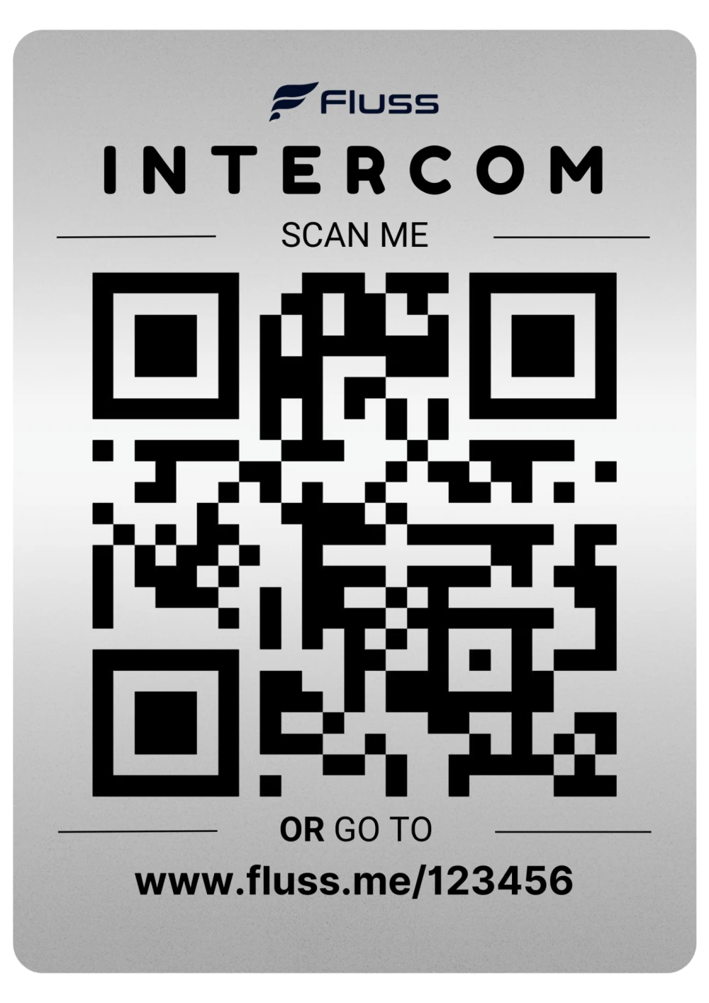 Fluss Smart Intercom - A6 QR - Video & Audio Fluss Intercom A4 | A5 | A6